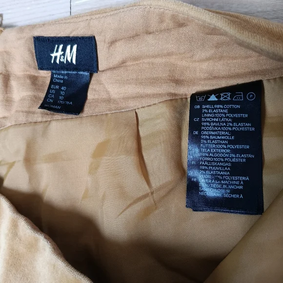 SOLD Lot H&M Velvet Mustard Mini Skirt And Hippie Rose Floral Mini Skirt 10 M - Picture 4 of 7